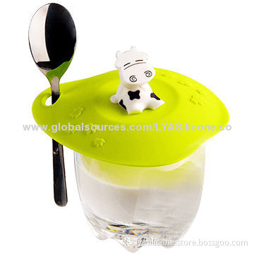 Cup cover with red mickey mouse handle, OEM and ODM designs welcomed